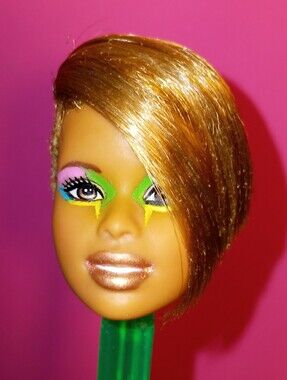 Custom Barbie doll Head blonde pixie hair